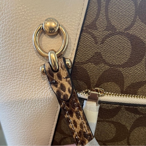 Coach KACEY SATCHEL IN COLORBLOCK SIGNATURE CANVAS - Picture 10 of 14